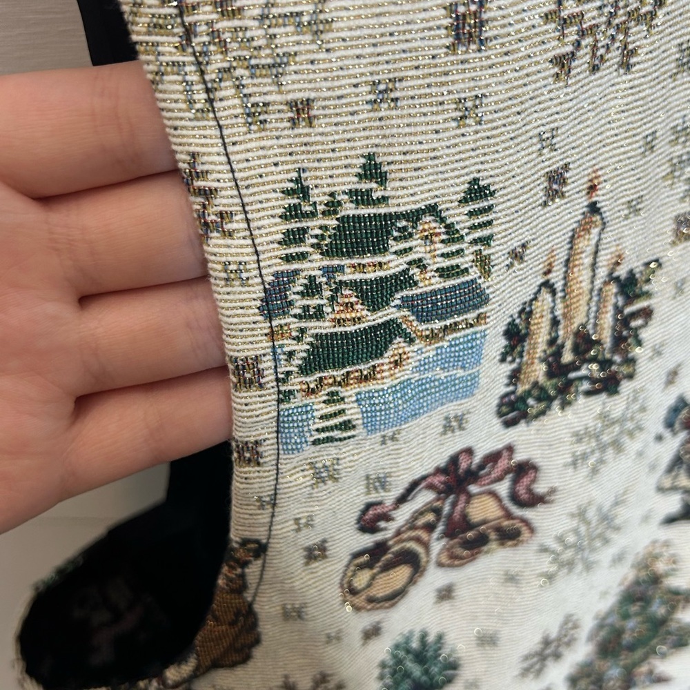 Vintage Bobbie Brooks Women’s Large Christmas Vest Holiday Village Print Winter - Picture 4 of 7